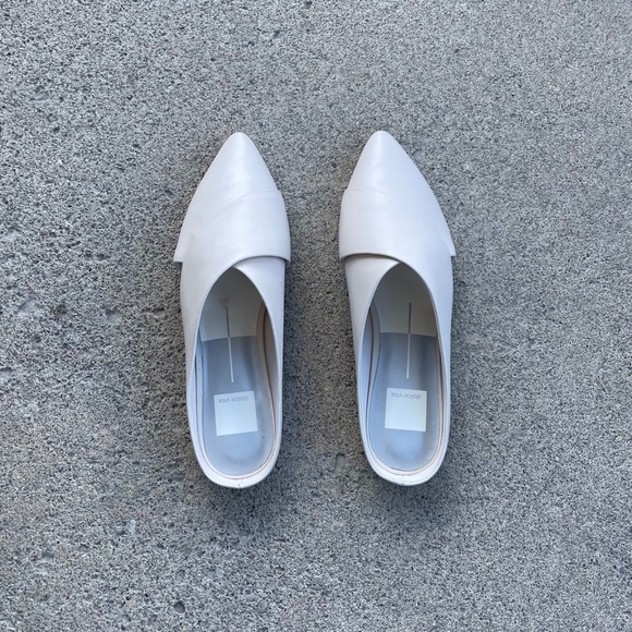 Dolce Vita Ivory Criss Cross Leather Mules - Picture 2 of 12